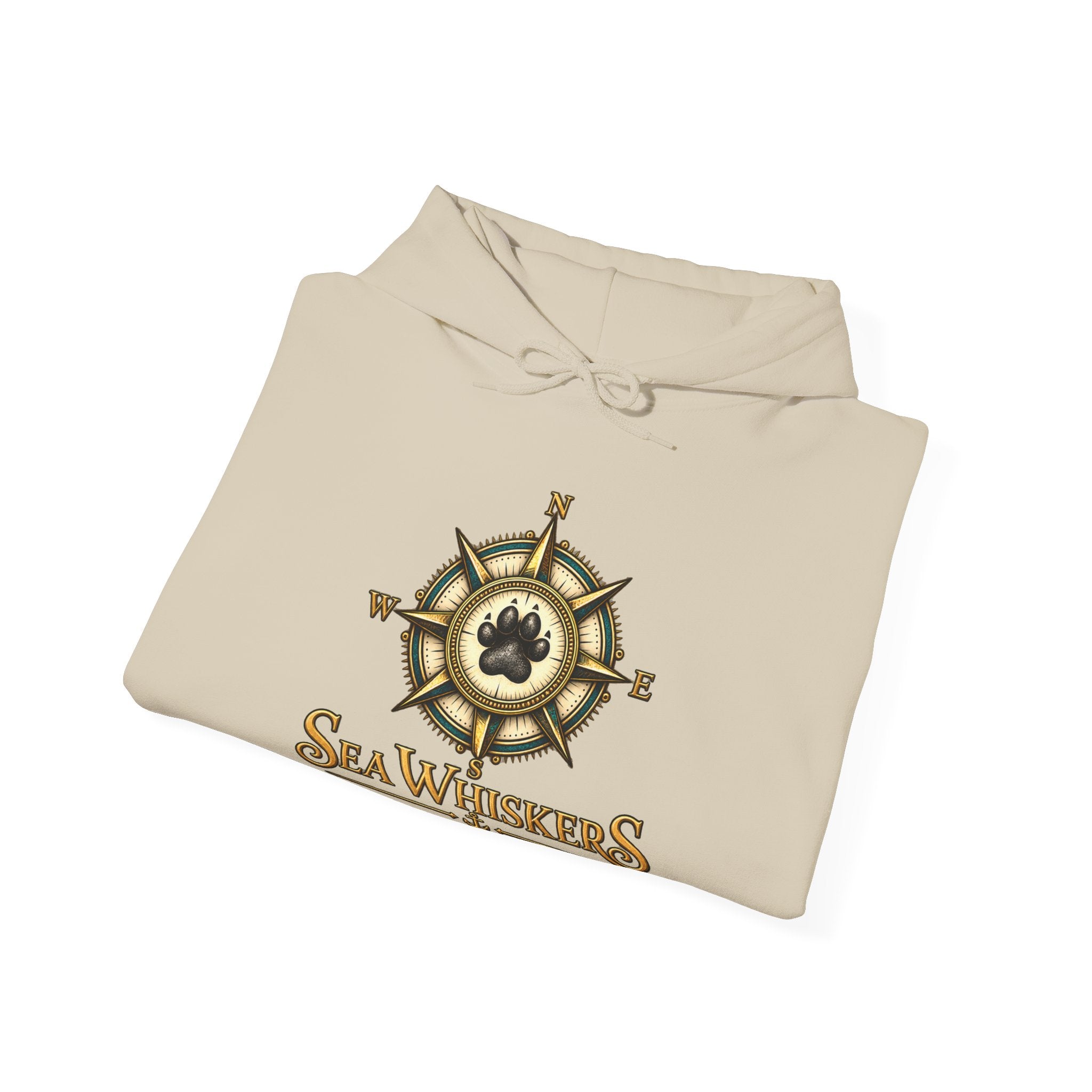 Sea Whisker Archives Hoodie — Nautical Cat Logo Pullover