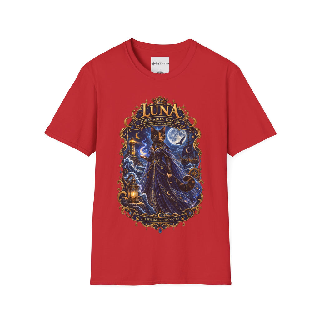 Luna 'The Shadow Dancer' Graphic T-Shirt — Mystical Moon Cat Tee