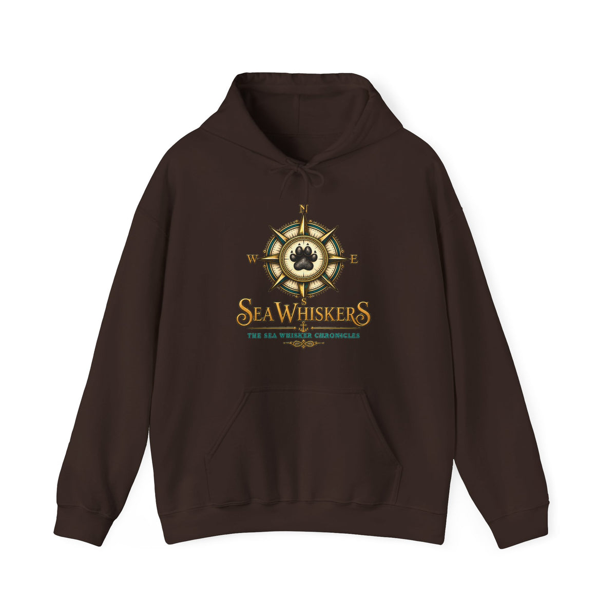 Sea Whisker Archives Hoodie — Nautical Cat Logo Pullover