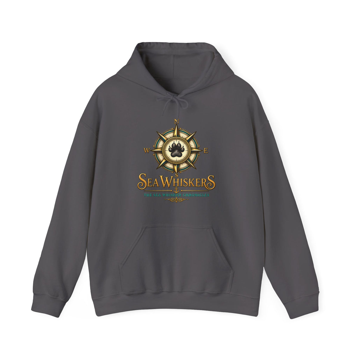 Sea Whisker Archives Hoodie — Nautical Cat Logo Pullover