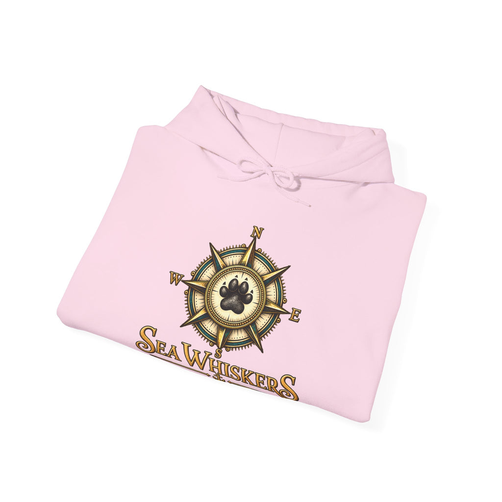 Sea Whisker Archives Hoodie — Nautical Cat Logo Pullover
