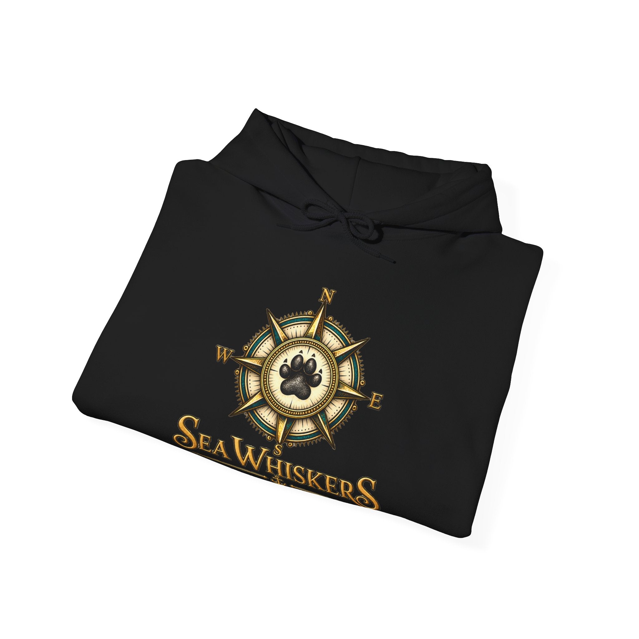 Sea Whisker Archives Hoodie — Nautical Cat Logo Pullover