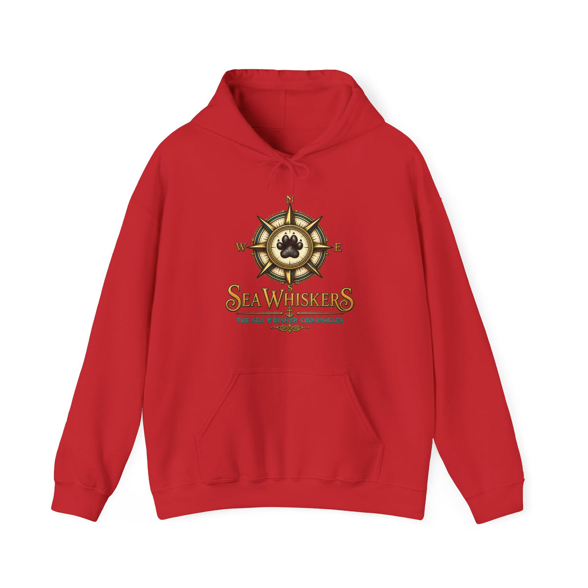 Sea Whisker Archives Hoodie — Nautical Cat Logo Pullover