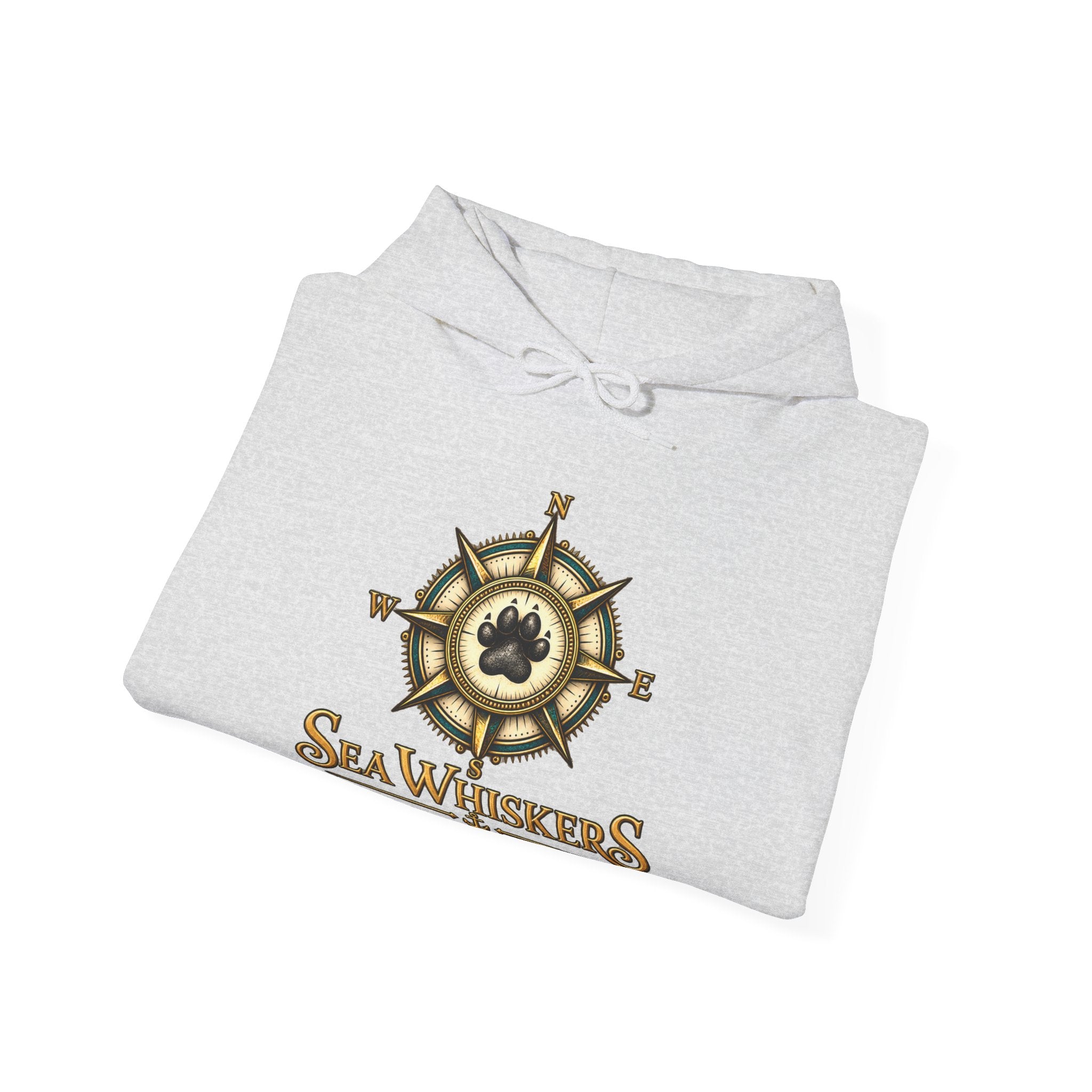Sea Whisker Archives Hoodie — Nautical Cat Logo Pullover