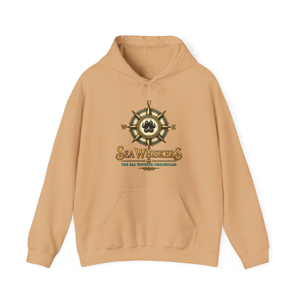 Sea Whisker Archives Hoodie — Nautical Cat Logo Pullover