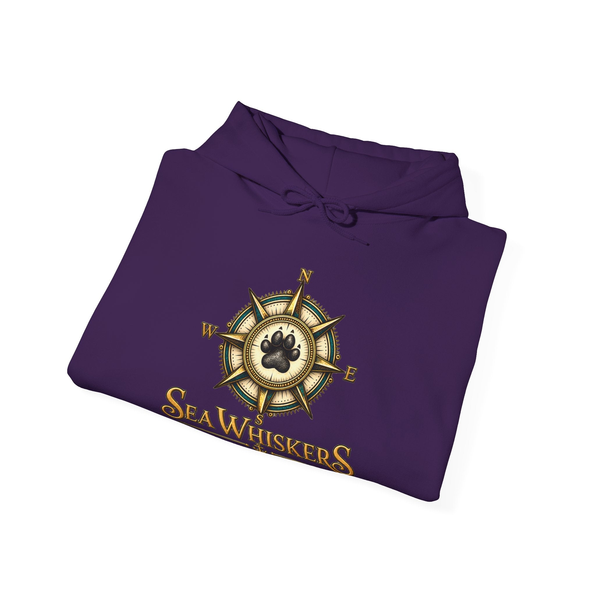 Sea Whisker Archives Hoodie — Nautical Cat Logo Pullover