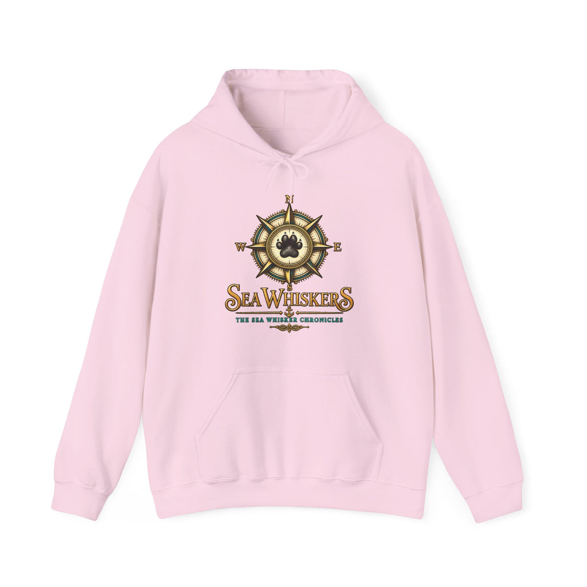 Sea Whisker Archives Hoodie — Nautical Cat Logo Pullover
