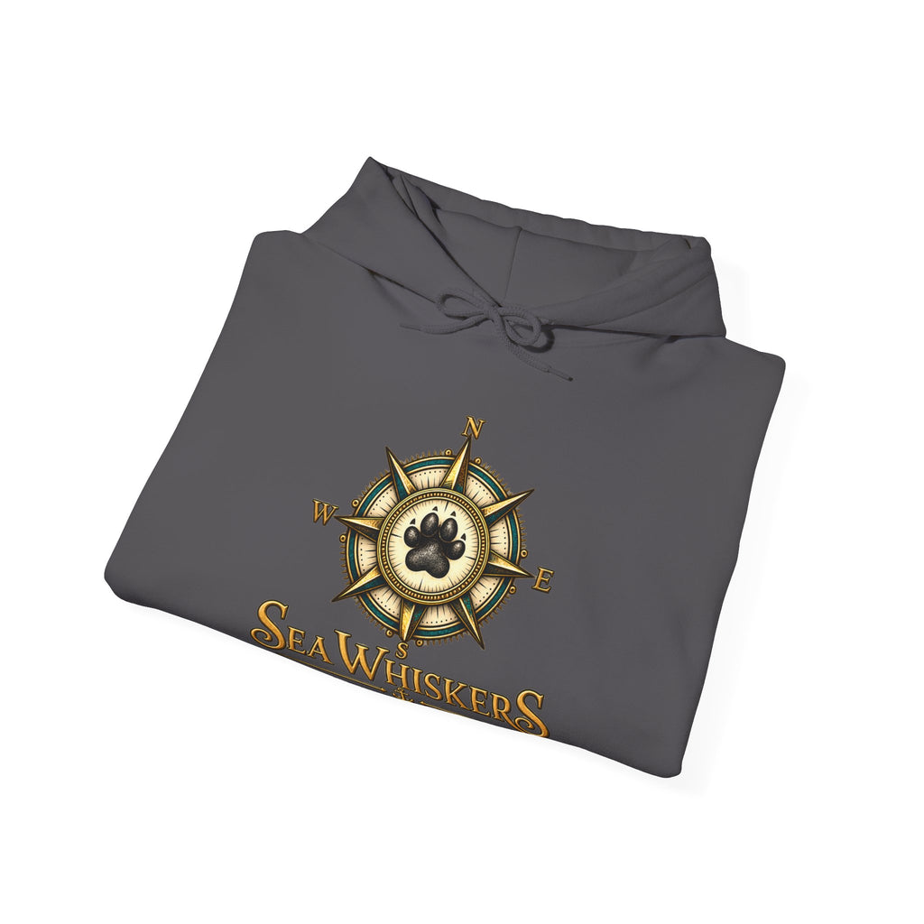 Sea Whisker Archives Hoodie — Nautical Cat Logo Pullover