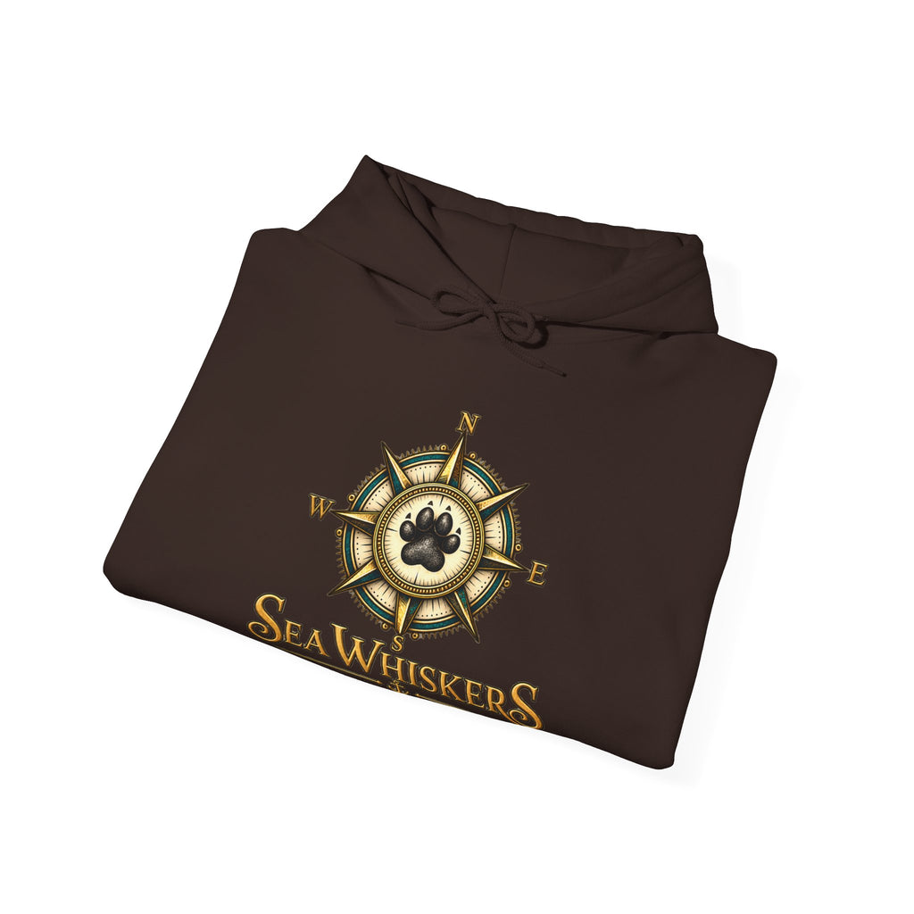 Sea Whisker Archives Hoodie — Nautical Cat Logo Pullover