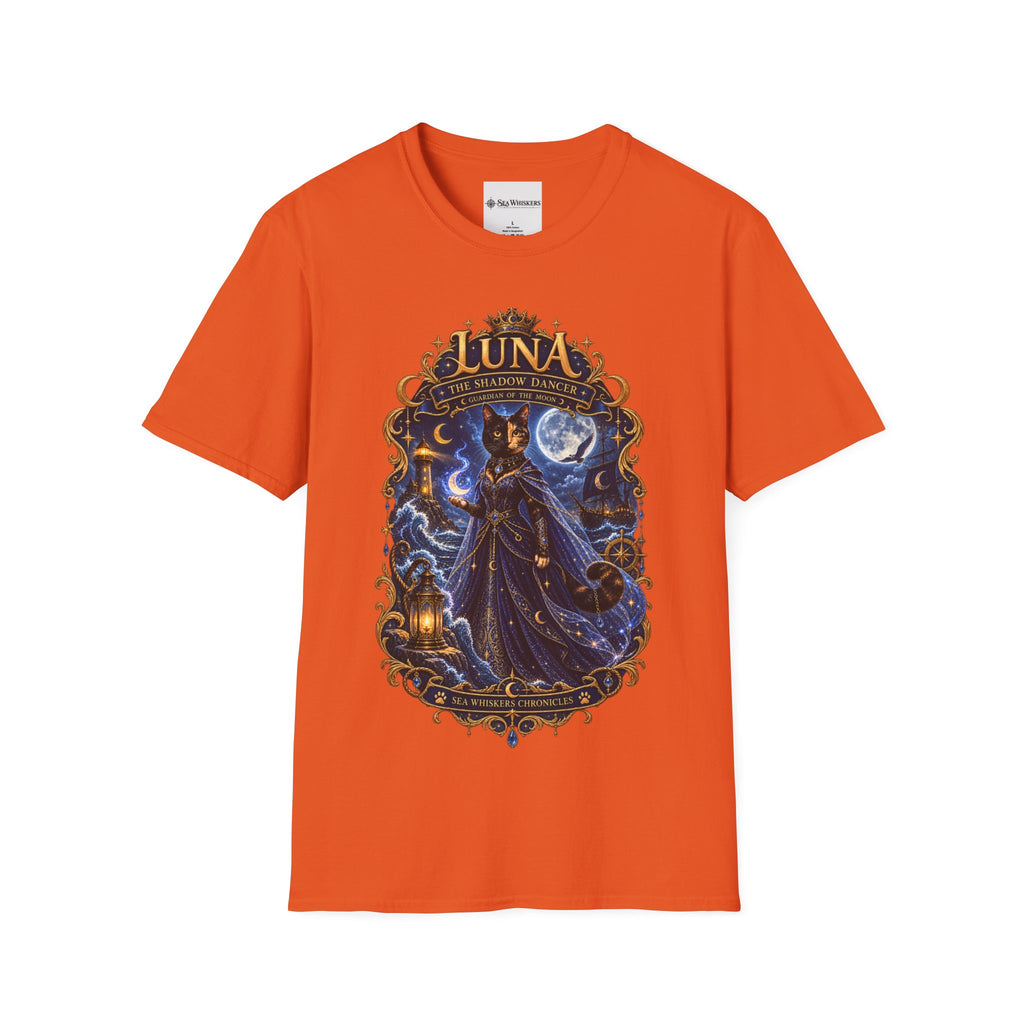 Luna 'The Shadow Dancer' Graphic T-Shirt — Mystical Moon Cat Tee