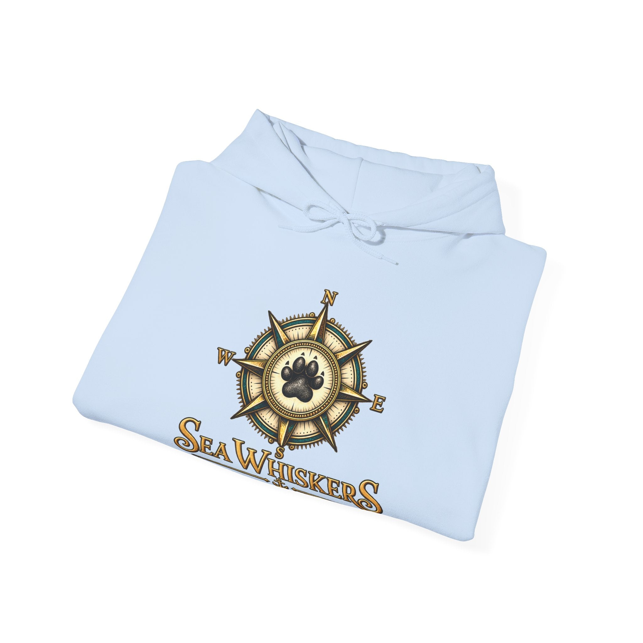 Sea Whisker Archives Hoodie — Nautical Cat Logo Pullover