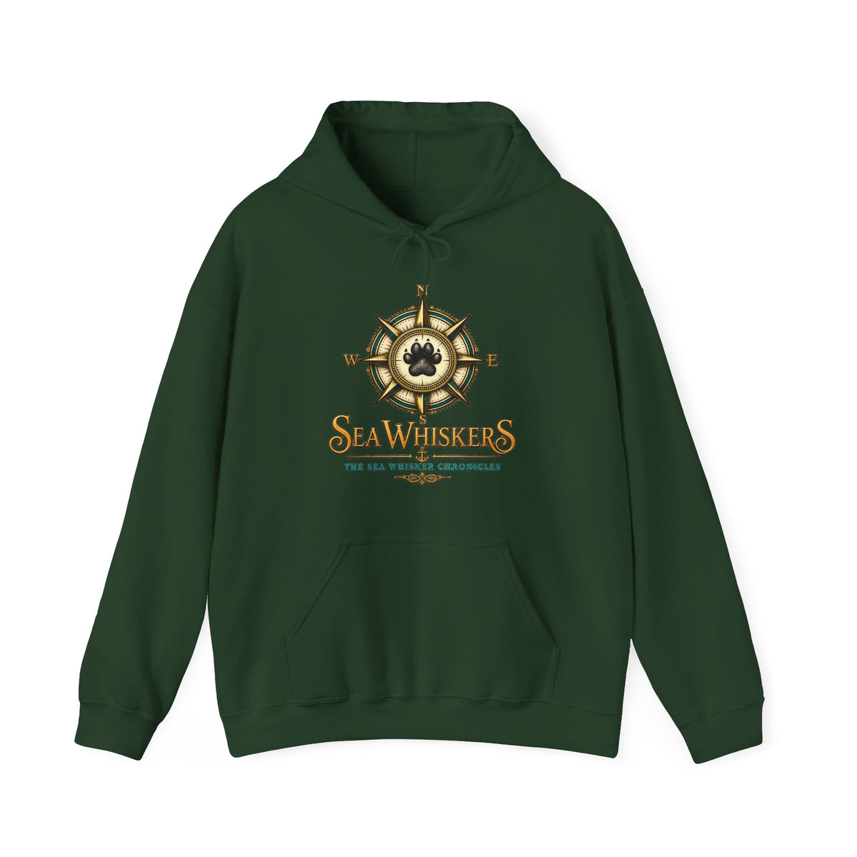 Sea Whisker Archives Hoodie — Nautical Cat Logo Pullover