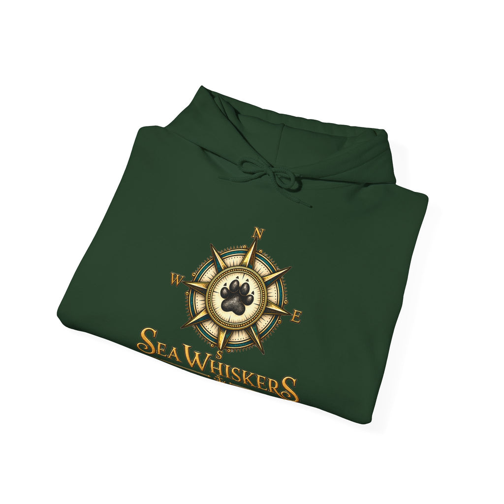 Sea Whisker Archives Hoodie — Nautical Cat Logo Pullover