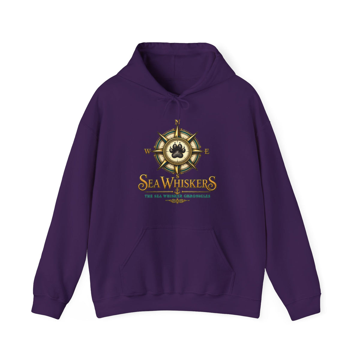 Sea Whisker Archives Hoodie — Nautical Cat Logo Pullover