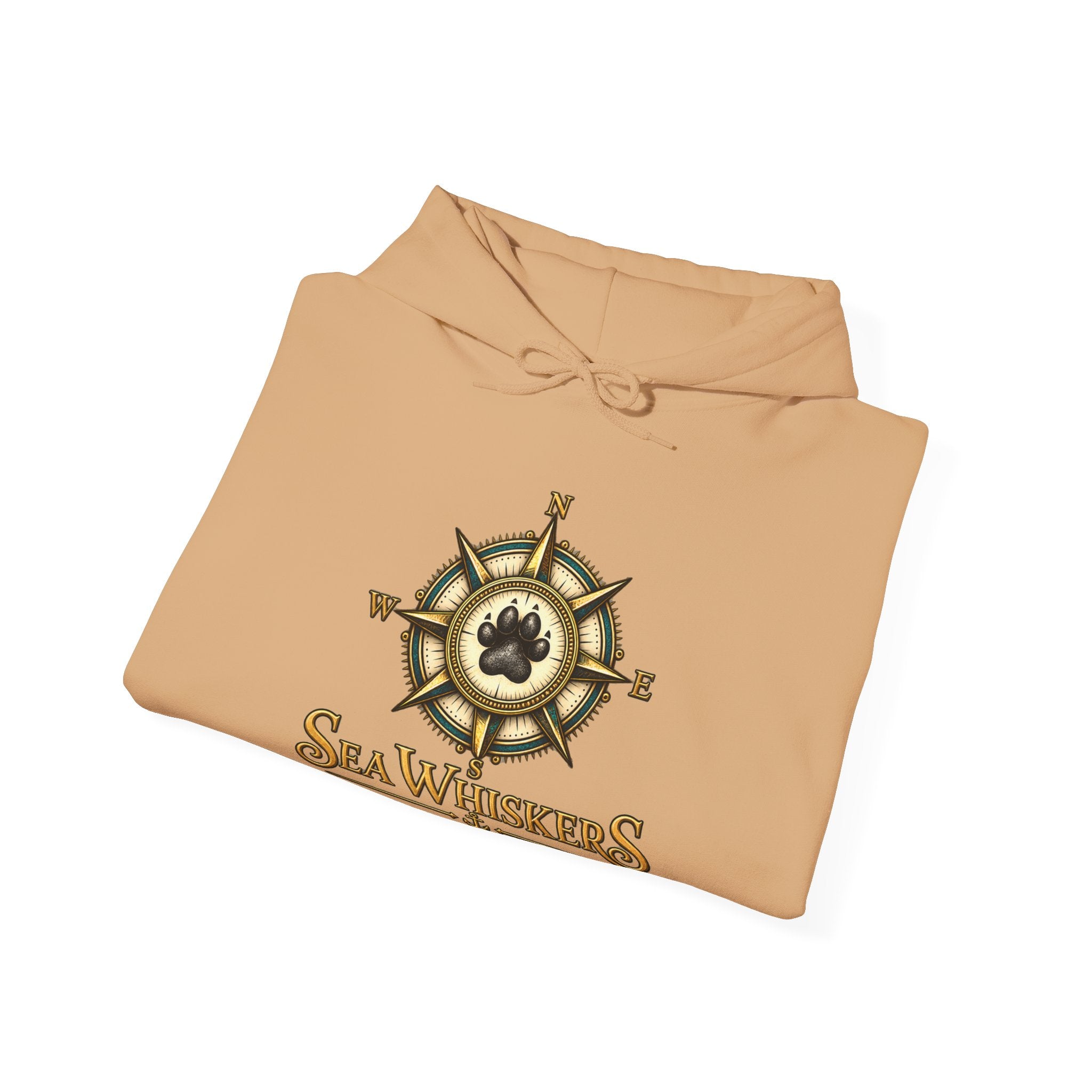 Sea Whisker Archives Hoodie — Nautical Cat Logo Pullover